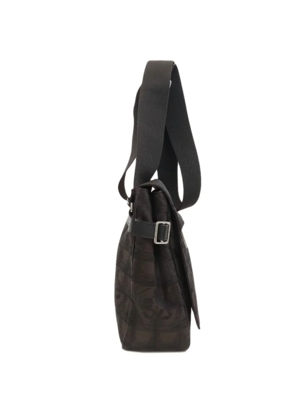Chanel New Travel Line Shoulder Bag Nylon Jacquard